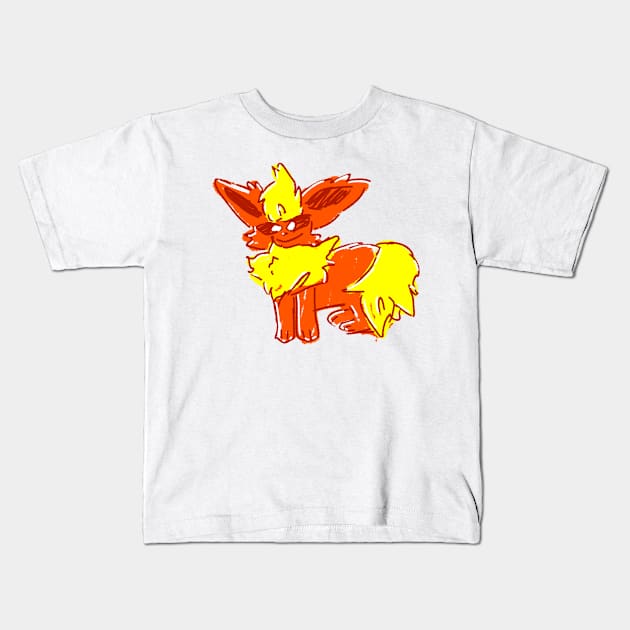 Fire fox Kids T-Shirt by WillowTheCat-